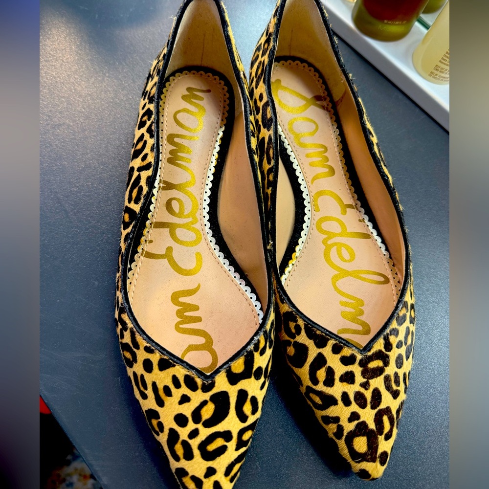 COPY - Sam Edelman pony hair leopard print flats